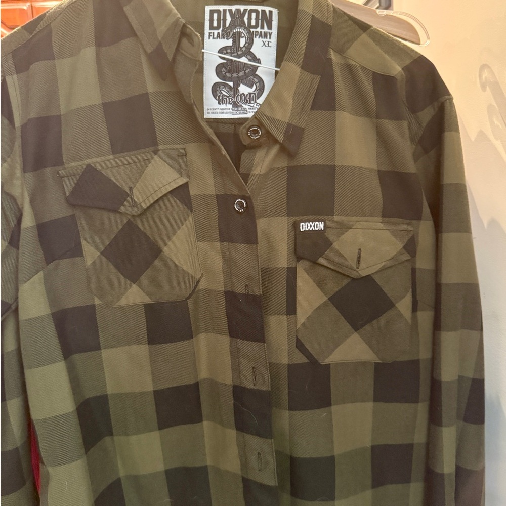DIXXON The OD Olive and Black Plaid Women's Shirt